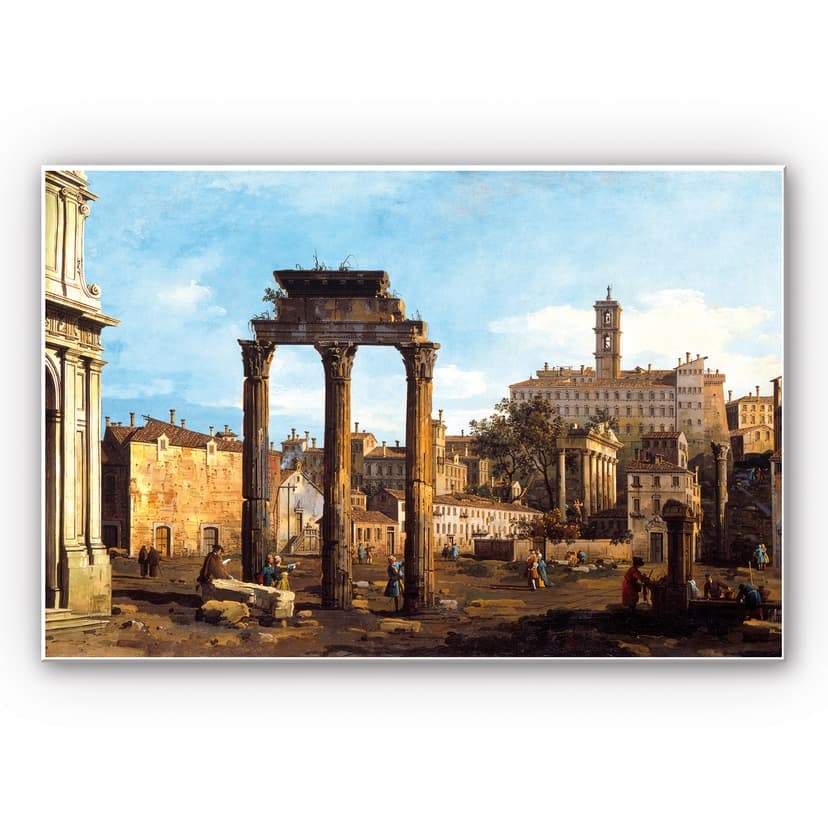 Stampa su Forex Canaletto - Il Foro con il tempio di Castore e Polluce