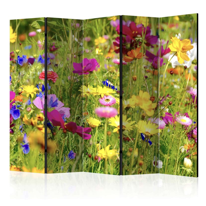 Divisorio - Fiori estivi , 5 pezzi - 225x172 cm