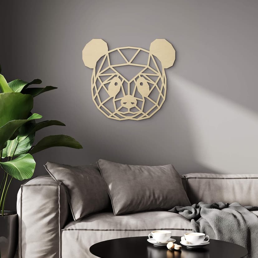 Decoro in legno origami Panda