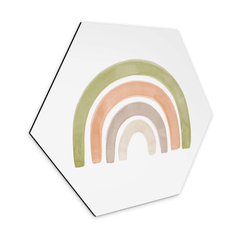 Esagoni Alu-Dibond Nouveauprints - Arcobaleno