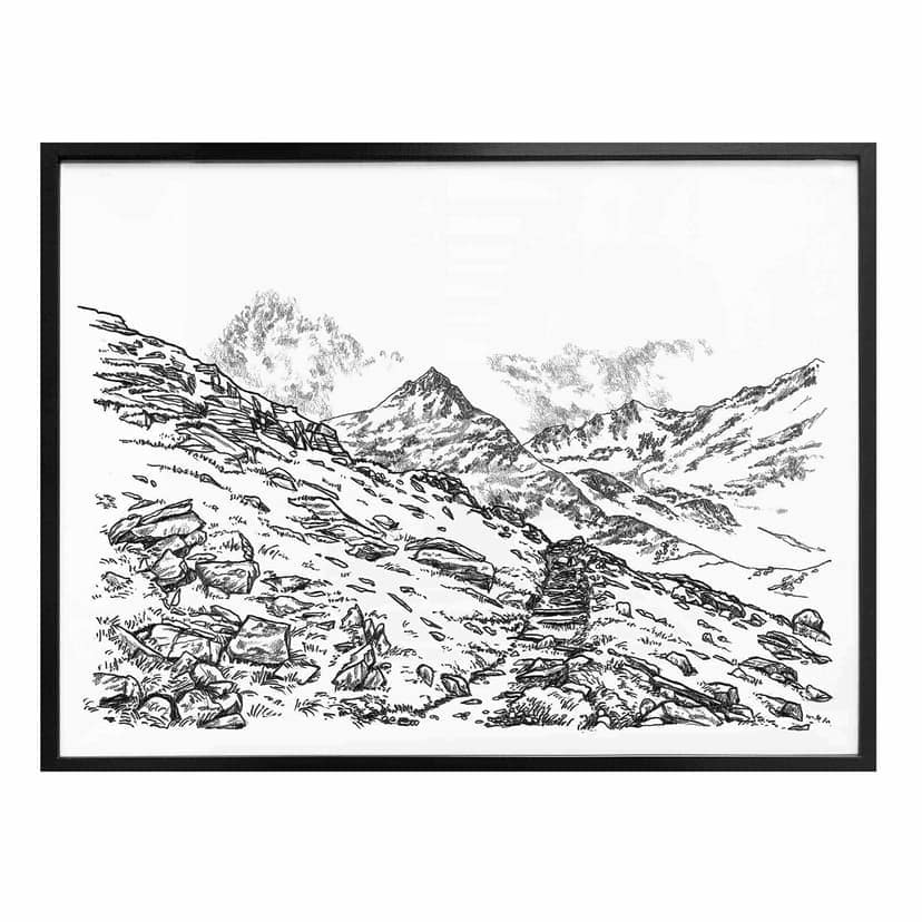 Poster Sparshott - Paesaggio di montagna