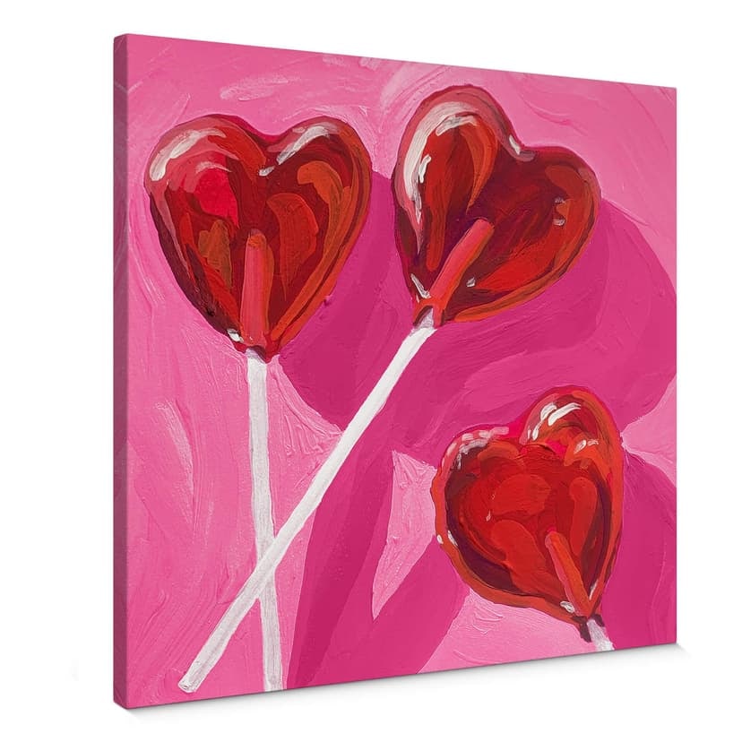 Stampa su tela Key and Sea - Lollipop Hearts