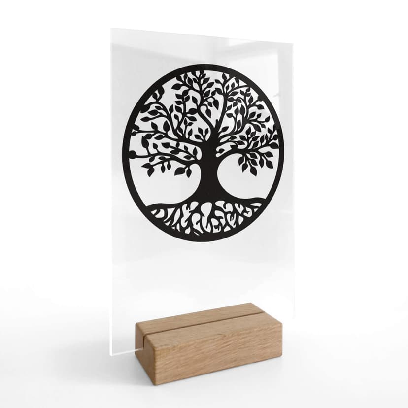 Decoro acrilico + supporto Kubistika Albero della vita
