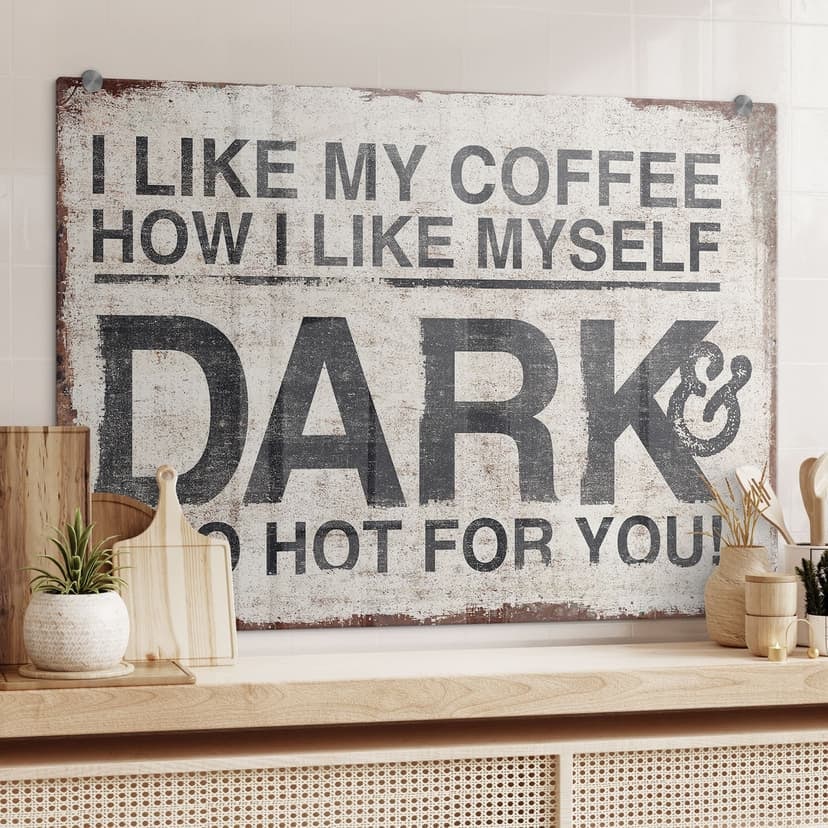 Pannello paraschizzi - I like my coffee how I like myself