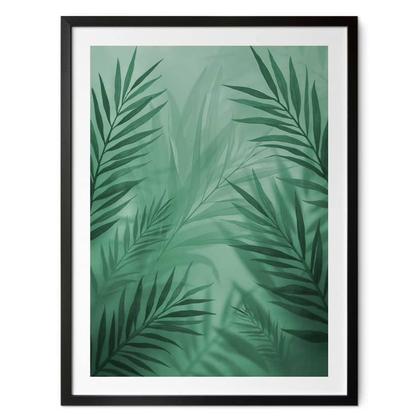 Poster con foglie di palma verdi