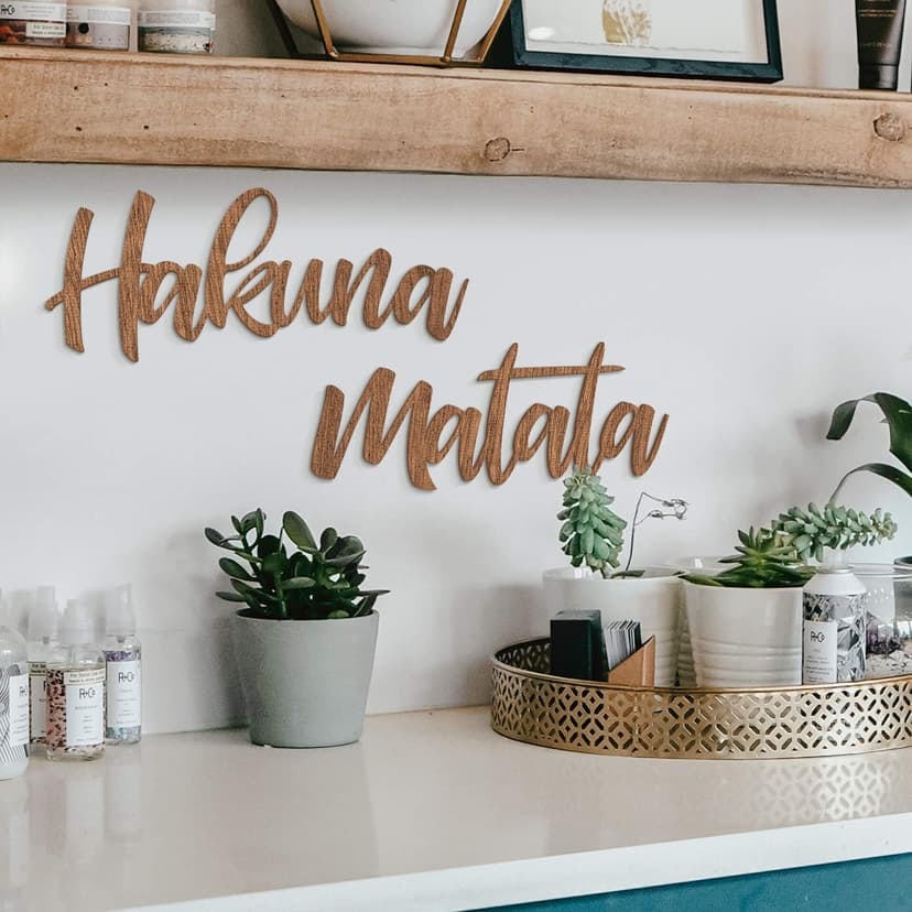 Scritta in legno - Hakuna Matata