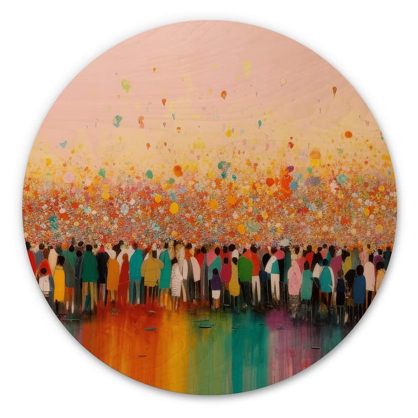 Stampa su legno Treechild - Happy People