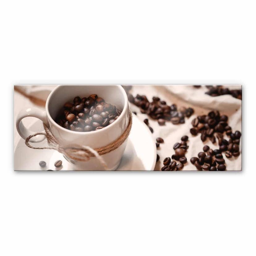 Stampa su vetro acrilico La magia del caffè - panoramica