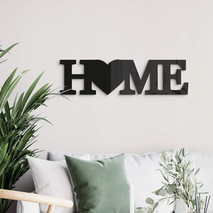 Scritta in acrilico Home - Cuore