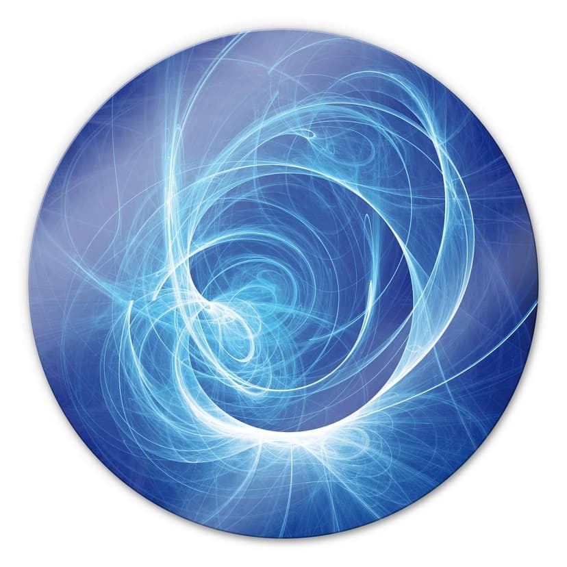 Caos di raggi blu - tondo