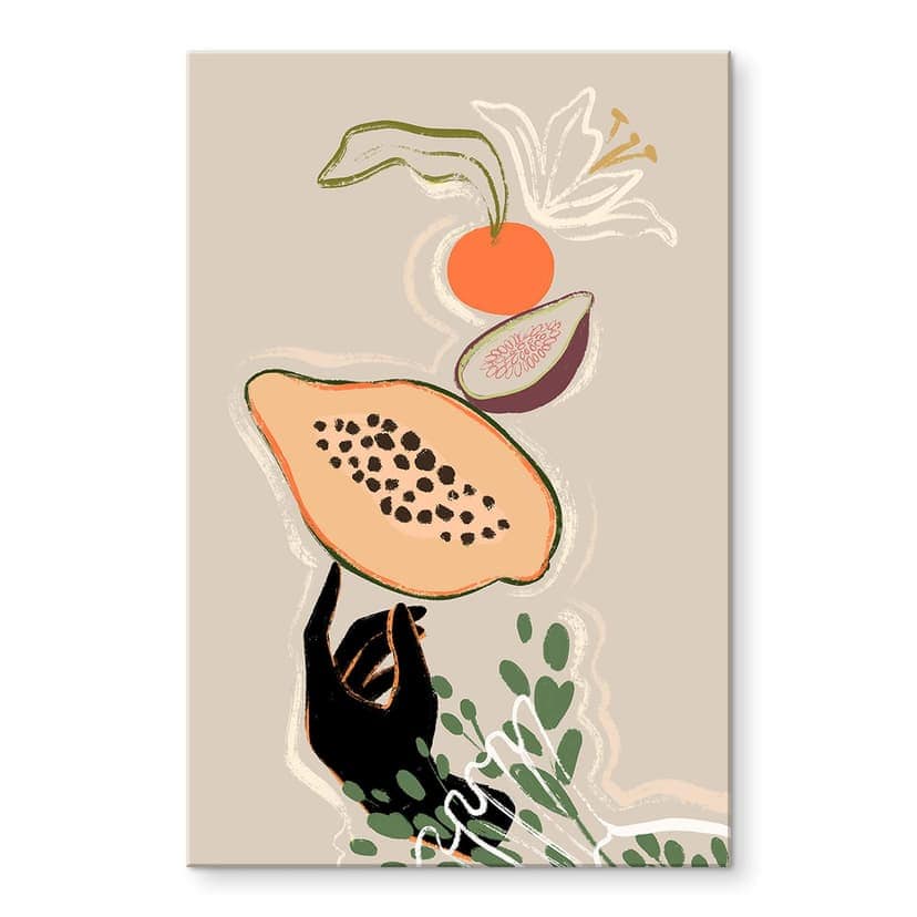 Stampa su vetro acrilico Arty Guava - Papaya Balance