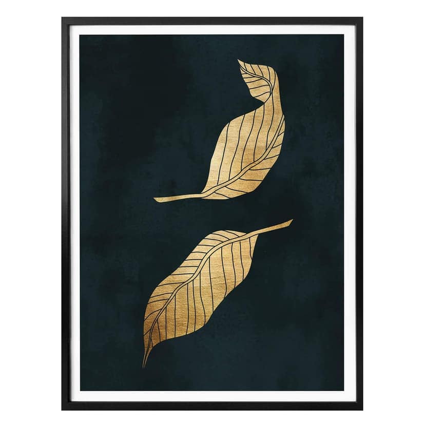 Poster Kubistika – Foglia oro