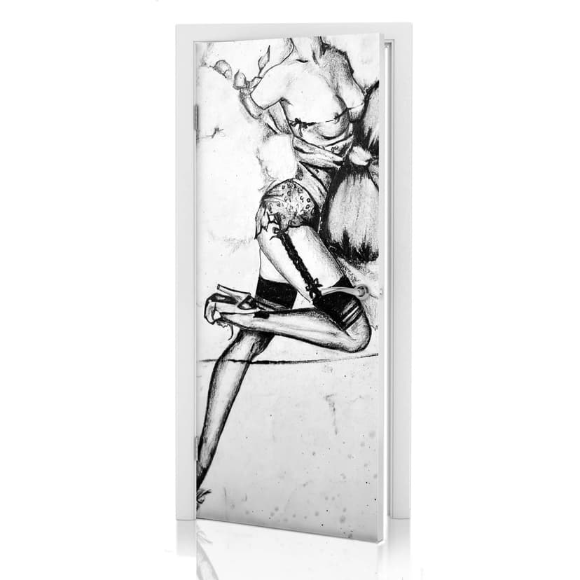 Adesivo per porta - Pin-up