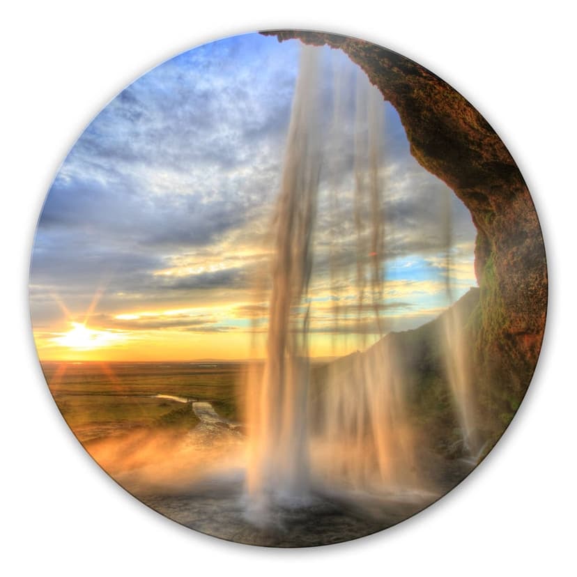 Cascata di Seljalandsfoss - tondo