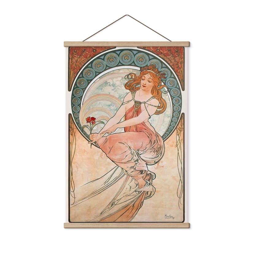 Stampe su tessuto Mucha - Quattro arti: La pittura