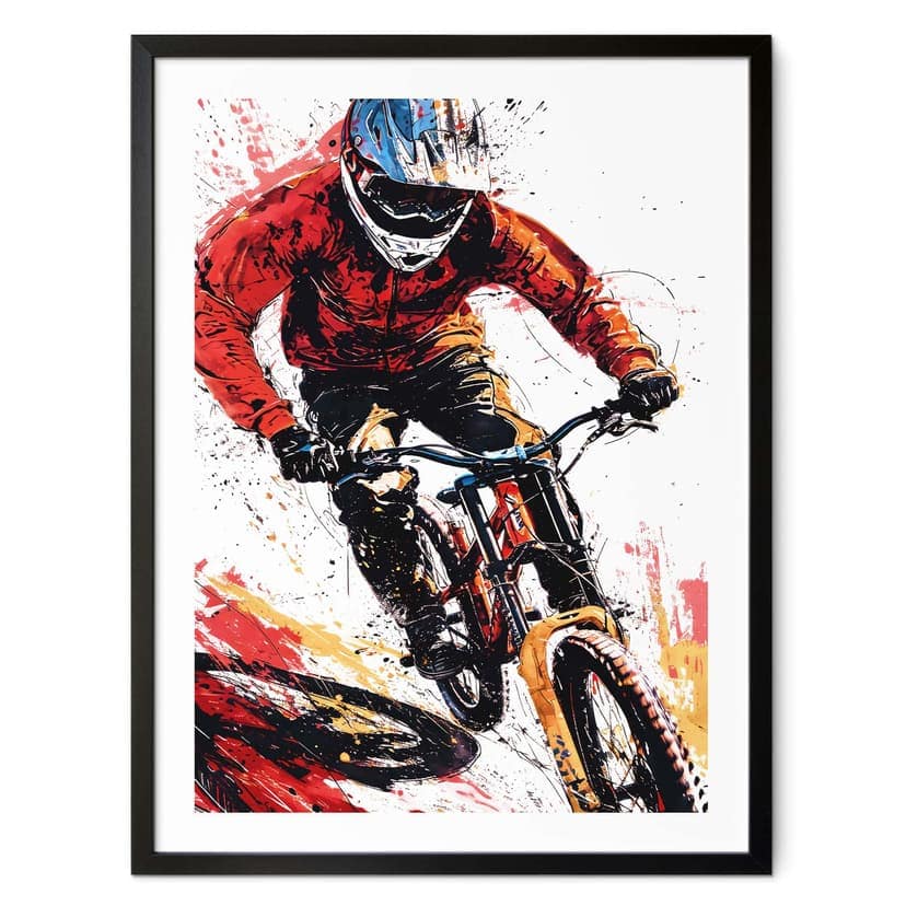 Poster Dinamico ciclista di montagna - Jaszke