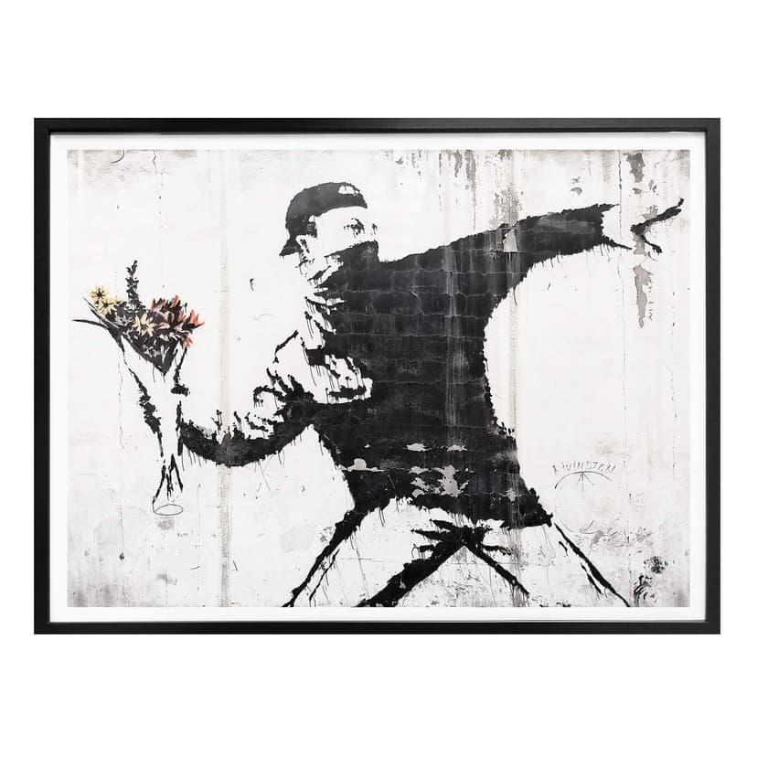 Poster Banksy - Il lanciatore di fiori