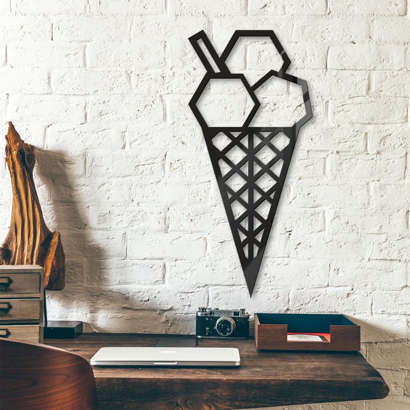 Decoro in acrilico origami - Gelato