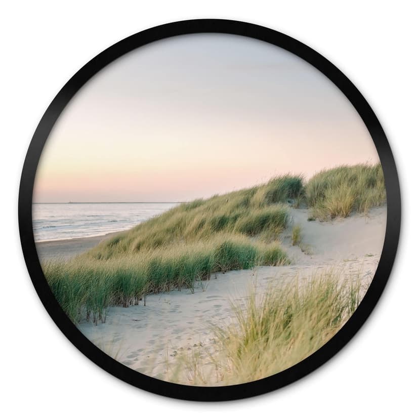 Poster Dune sulla costa olandese - Zwart
