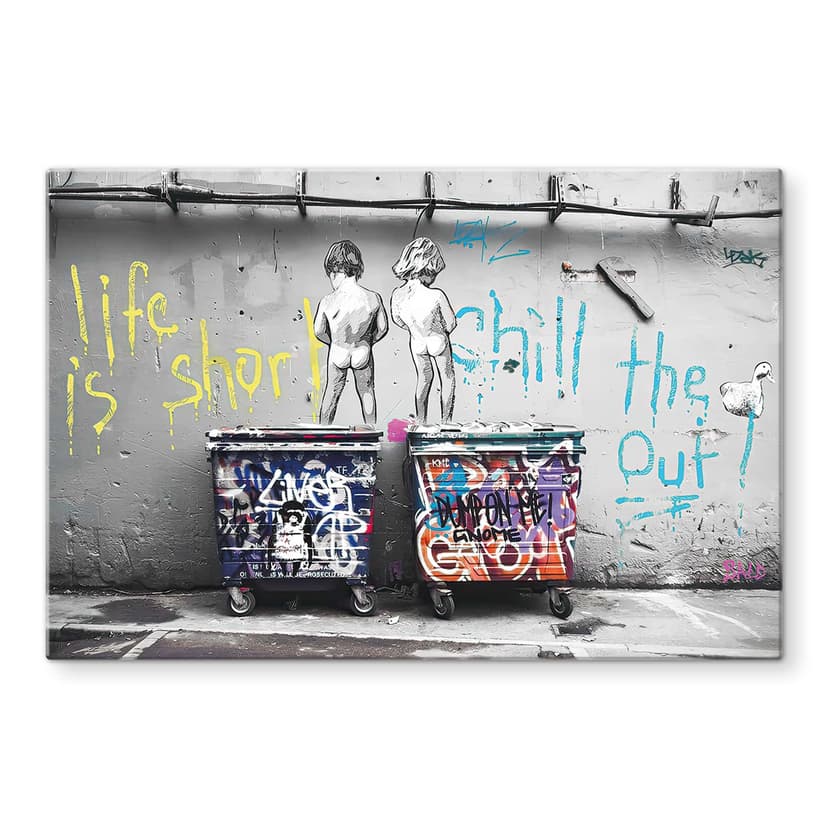 Stampa su vetro Banksy - Life is short