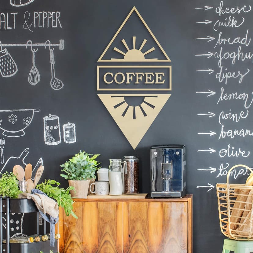 Decoro in legno - Coffee
