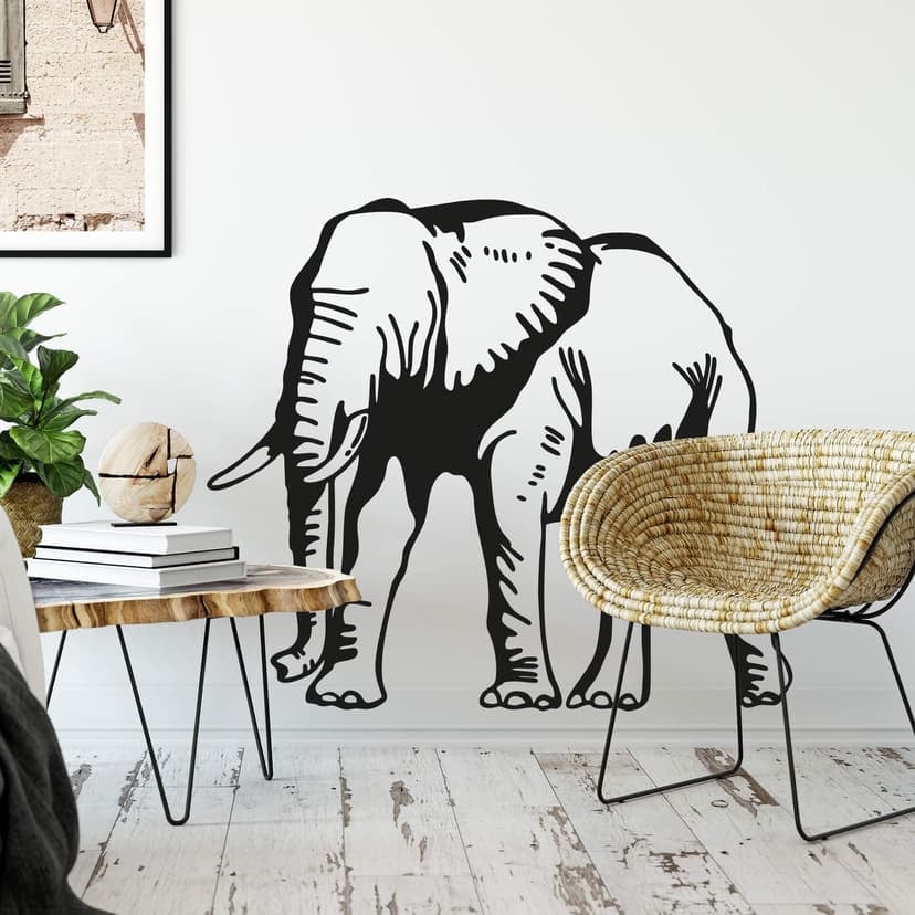 Adesivo murale Elefante Silhouette