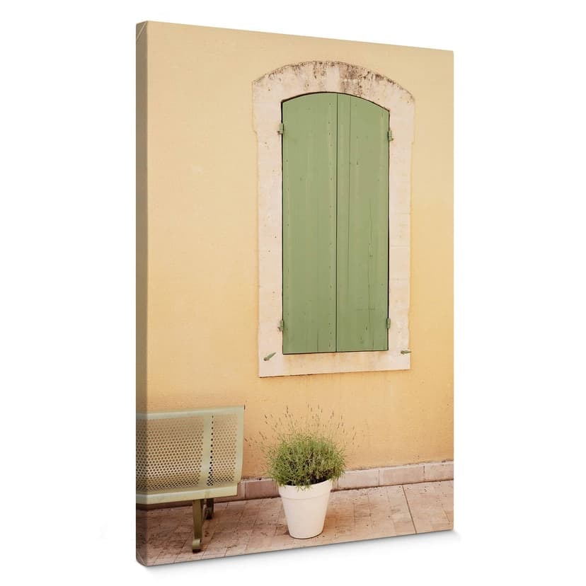 Stampa su tela Hugonnard - Finestra di legno verde