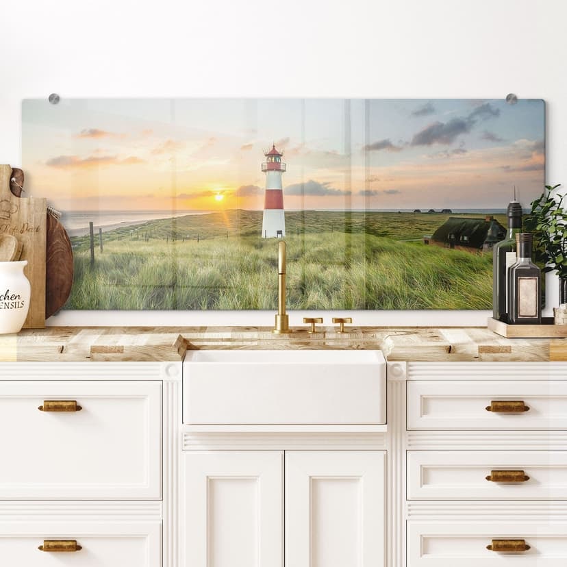 Pannello paraschizzi – Faro sull’isola di Sylt