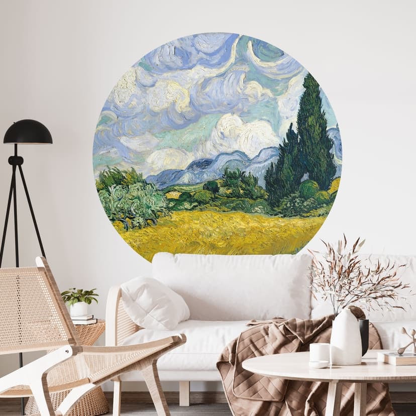 Adesivo murale Van Gogh - Campo di grano con cipressi