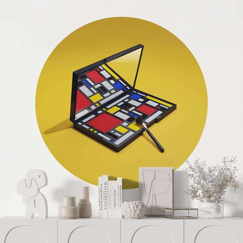 Adesivo murale Tavolozza per il trucco nello stile di Piet Mondrian - Pozdniakov