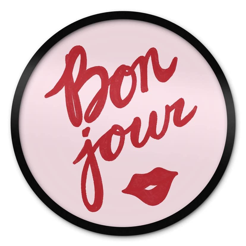 Poster Bonjour con bocca che bacia - Fritsch