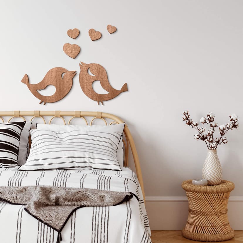 Decori in mogano - Lovebirds