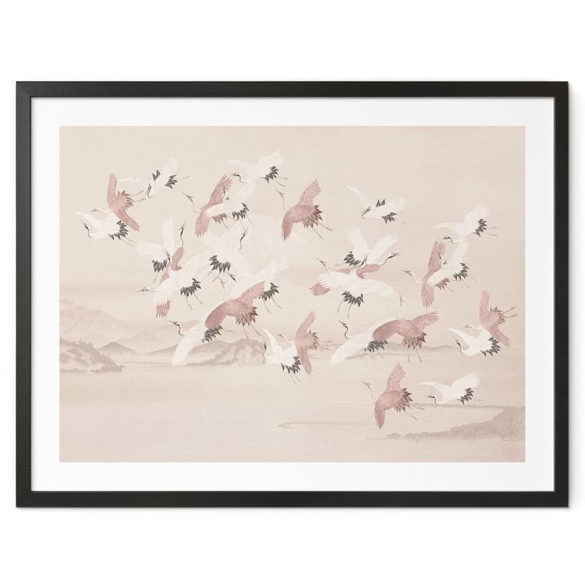 Poster gru sul lago - Bloomery Decor