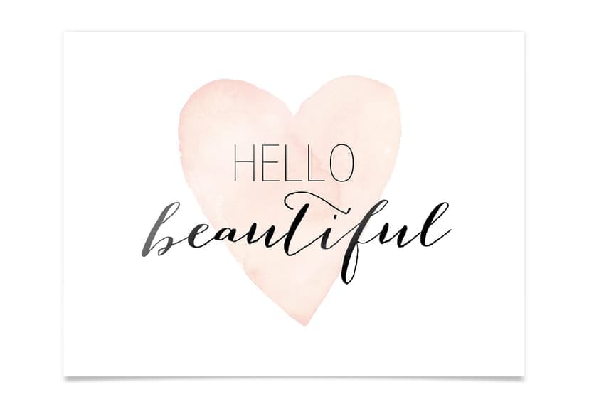Poster Confetti & Cream - Hello Beautiful