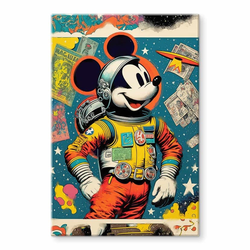 Stampa su vetro Treechild - Astronaut Mickey