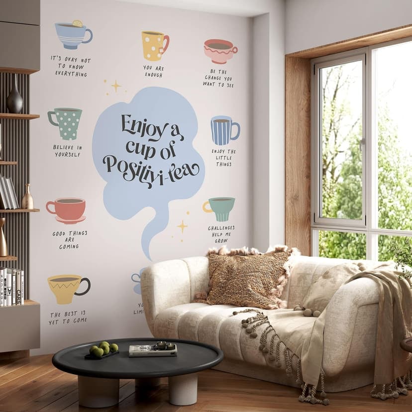 Fotomurale Enjoy a cup of Positivi-Tea - Cai