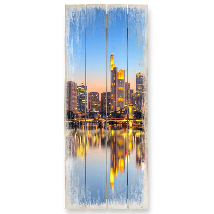 Stampa su legno - Luci di Francoforte - panoramica