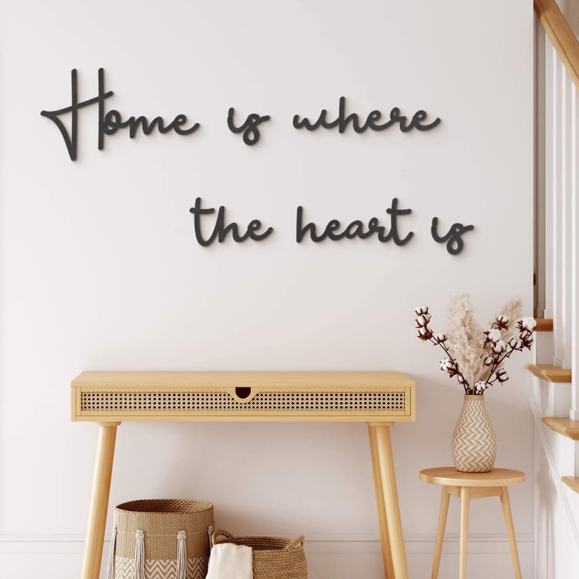 Lettere MDF - Home is where the heart is