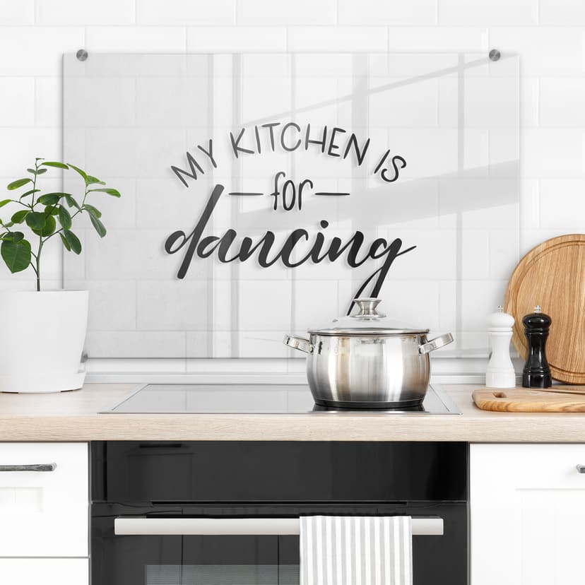 Pannello paraschizzi - My kitchen is for dancing