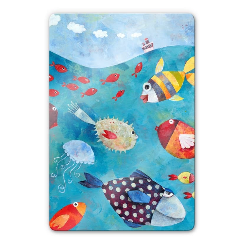 Glasbild Blanz - Fische im Meer
