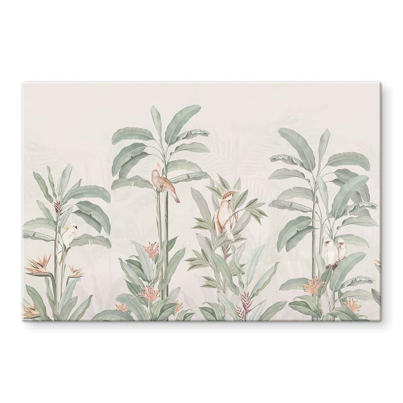 Stampa su acrilico Foresta tropicale con cacatua - Bloomery Decor