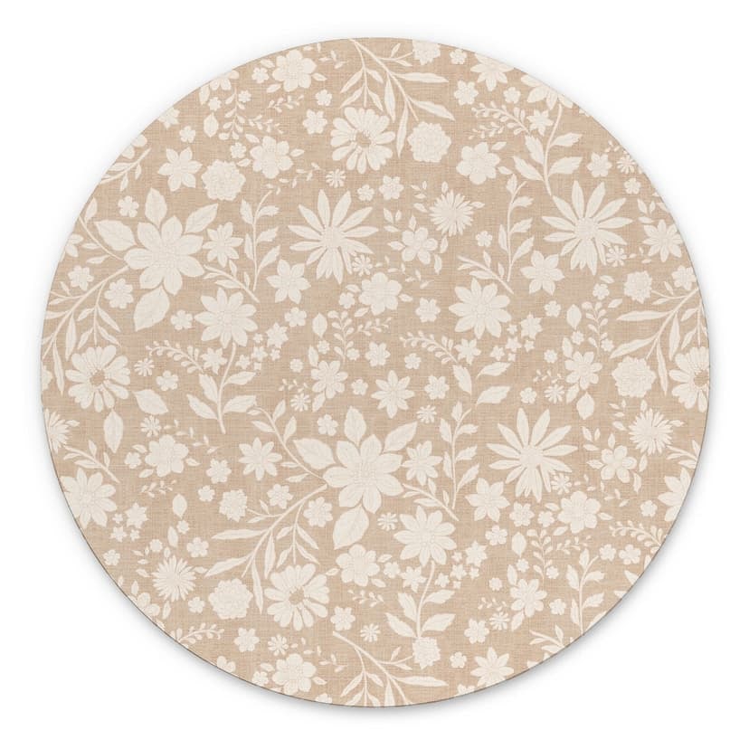 Stampe vintage per pareti in lino - Bloomery Decor - Rotondo in alluminio dibond