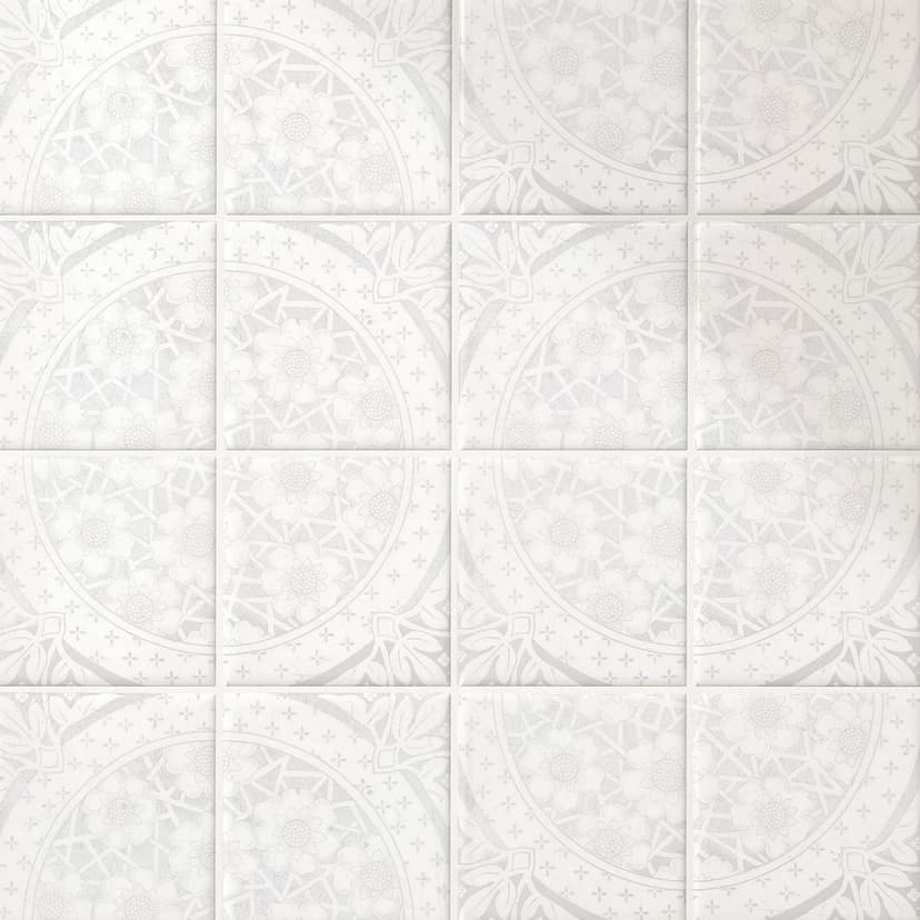 Adesivi per piastrelle - Fiori vittoriani chiari