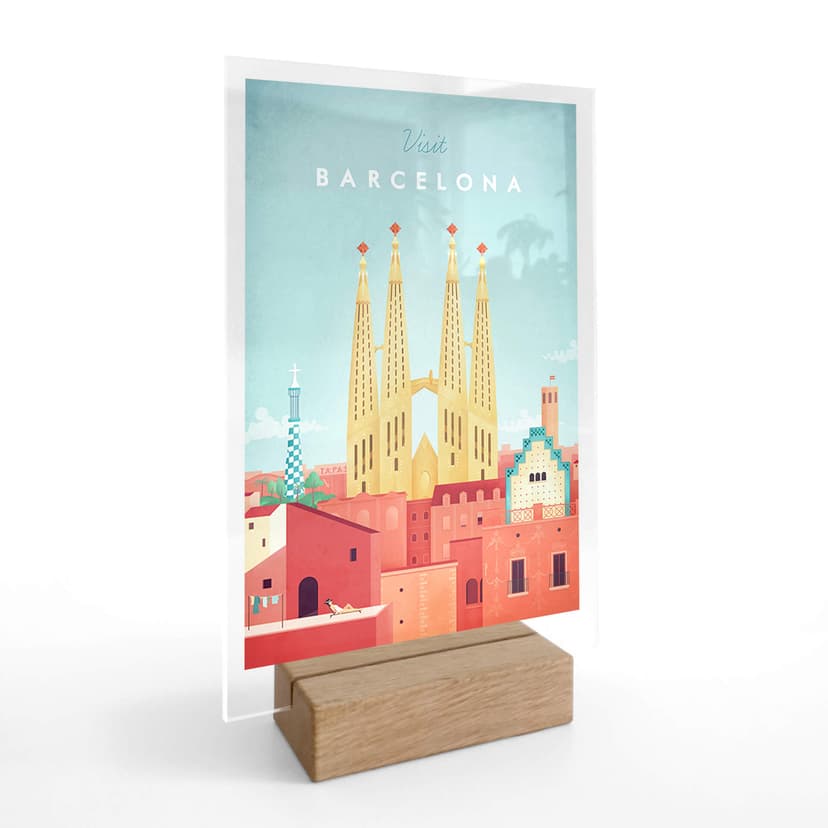 Decoro acrilico + supporto Rivers - Barcelona