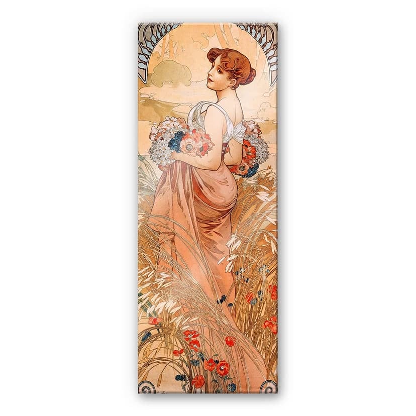 Stampa su vetro acrilico Mucha - Le stagioni: Estate 1900