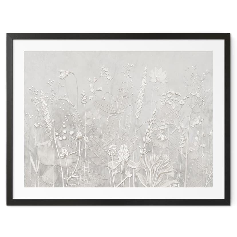 Poster con piante bianche dal design moderno - Ms Tiff