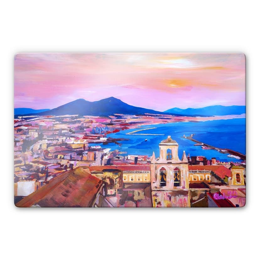 Stampa su vetro - Bleichner - Napoli con il Vesuvio