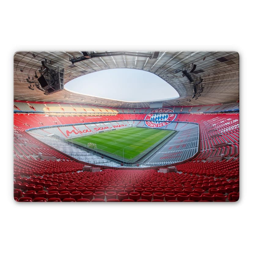 Glasbild FCB Stadion Mia san mia