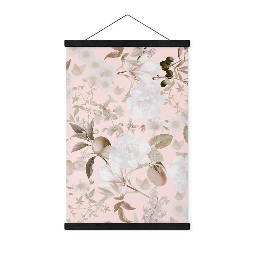 Poster tessile Illustrazione boho con fiori e frutta - UN Designs
