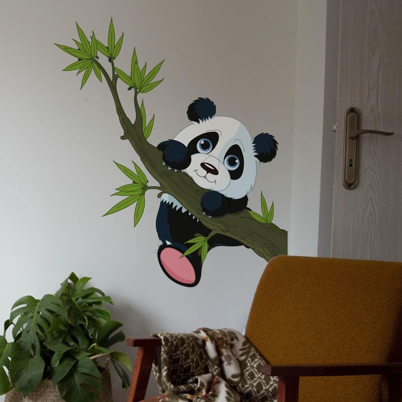 Adesivo murale - Panda che si arrampica
